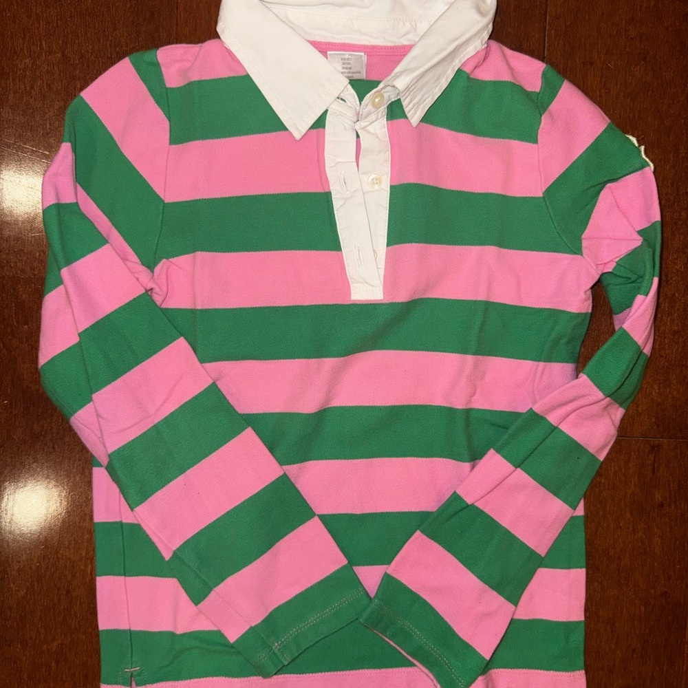 Gymboree Pink and Green Button Down Shirt